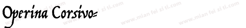 Operina Corsivo字体转换